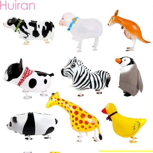 HUIRAN Walking Animals Balloons Animal Balon Helium Ballon Safari Jungle Party Decor Birthday Kid Baloon Birthday Party Decor