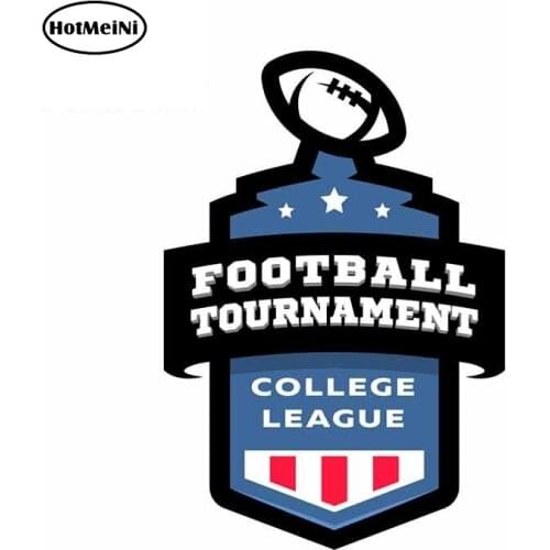 HotMeiNi 13cm x 8.9cm For Football College Tournament Emblem 3D DIY Vinyl Personality Decal High Quality Funny Car Stickers