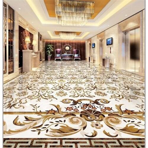 Beibehang Custom floor painting 3D marble pattern European pattern stone tile parquet self-adhesive floor tiles papel de parede