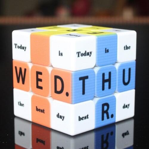 Week Puzzle Cube Time Timer Neo Magic Cube 3x3x3 Custom Made Educational Toys for Children Adult