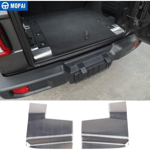 MOPAI Interior Moulding for Jeep Wrangler JL 2018 Car Rear Trunk Door Sill Entry Guard Protect for Jeep Wrangler Car Accessories