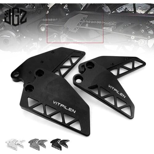 Motorcycle CNC Aluminum Front Rear Foot Step Side Guard Wing Cover Mount Protect for Husqvarna Vitpilen 250 2018 2019 2020 2021