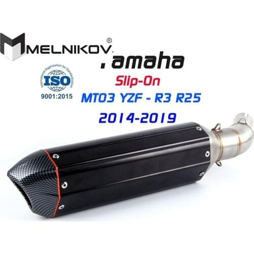 MT-03 MT03 Motorcycle Exhaust Muffler Pipe Middle Link Pipe Escape FOR YAMAHA YZF-R3 R3 R25 R30 2014 to 2019 Slip On Exhaust