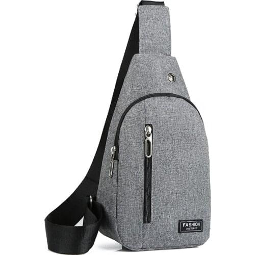 Small Sling Backpack Crossbody Chest Shoulder Bag with Earphone Hole Casual Daypack Travel Rucksack for Men Mochila Undefined