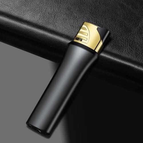 2021 NEW Portable Butane Ladies Cigarette Cigar Lighters Mini Torch Inflatable Lighter Metal Windproof Outdoor Ignition Tool