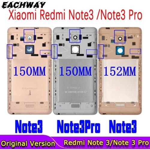 New for Xiaomi Redmi Note 3 150mm/152mm Battery Cover Redmi Note 3 Pro Back Battery Cover Housing Case Global Special Edition