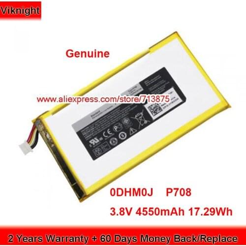Genuine DHM0J Battery P708 for Dell Venue 7 3740 Tablet 8 3840 0YMX0W YMXOW 3.8V 4550mAh