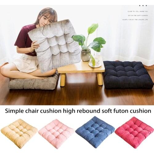 Square Shape 2 Size Seat Cushion Silk Cotton Core Cotton Polyester Tatami Cushion Pillow Home Decoration Car Soft Chair Cushion