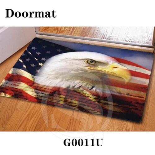 Drop Shipping cool eagle Custom Doormat Home Decor Bedroom Carpet Classic Durable Floor Mat SQ0630