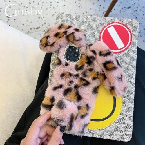 Luxury Rabbit Shape Phone Case Cover For Huawei P40 P10 P20 P30 Pro Lite E 2019 Fluffy Plush Warm Fashion Cover for women Fundas