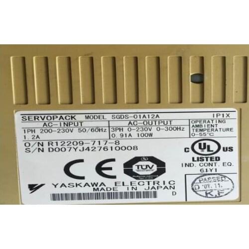 SGDS-01A12A 200v 100W USED one , Servo driver , Good Working