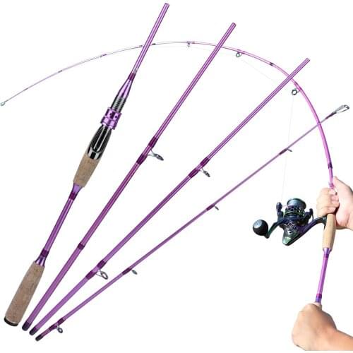 Sougayilang 2.1m 2.4m Spinning/Casting Portable Travel Rods 4 Section Lure Fishing Spinning Rods Ultralight Carp Rods Pesca
