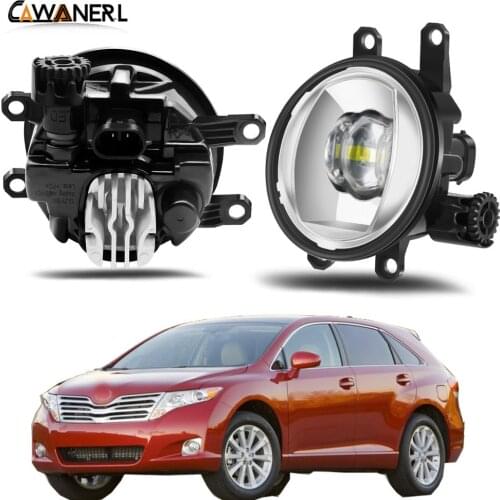LED Lens Fog Light 30W Car Right + Left Side Fog Light Assembly Daytime Running Lamp DRL 8000LM 12V For Toyota Venza 2009-2012