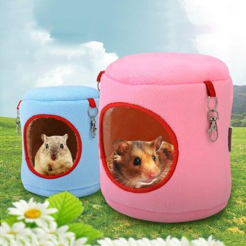 Pet Warm Soft Hanging bed Little Pet Rat Warm Bed Rat Hammock Squirrel Winter Toys Pet Hamster Cage House Hanging Nest cage New