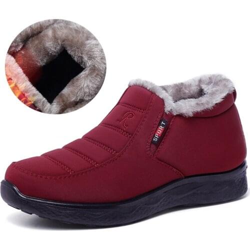 Winter Warm Snow Boots Women Non-slip Waterproof Ladies Cotton Shoes Short Plush Female Ankle Boots Casual Comfortable soft