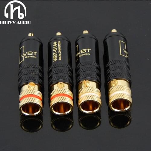 Hifi audio power amplifier RCA plug American supreme RCA plug audio signal cable connector Not need welding