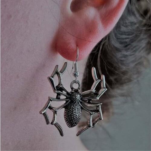 Dark Spider Modeling Halloween Reptile Types Of Accessories Earring Female Paragraph Jewelry