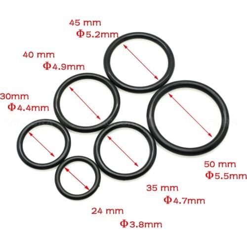 100pcs 24mm 30mm 35mm 40mm 45mm 50mm Inner Dia. Plastic O Ring Apparel Garments Shoes Backpack Outdoor Bag Parts Accessory