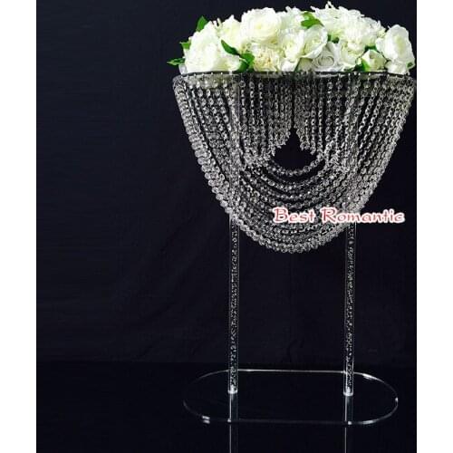 3pcs/lot tall crystal acrylic wedding centerpiece/crystal wedding cake stand/acryli flower stand/wedding
