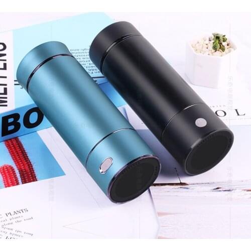 400ML Multifunction Stainless Steel SPE/PEM Hydrogen Generator Water Bottle USB Rechargeable Alkaline Maker Rich-hydrogen Cup