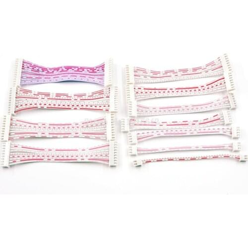 5PCS 2.54mm Pitch Connector Cable Double Head XH2.54 - 12P Plug Line length 10CM Red and white 12P