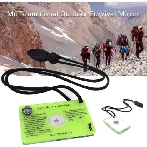 Acrylic Multifunctional Small Signal Mirror Outdoor Adventure Mountaineering Camping Hunting Survival Mirror#35g