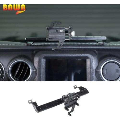 BAWA GPS Stand Holder for Jeep Gladiator JT 2018+ Car Mobile Phone Support Holder Accessories for Jeep Wrangler JL 2018