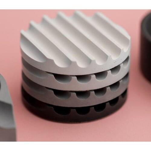 Geometric concrete circular tray silicone mold rectangular cement cup cushion mould hexagonal plaster handicraft mould