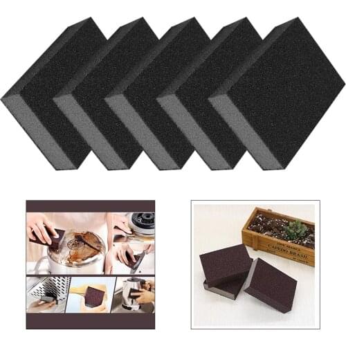 5 Pcs/set Sponge Kitchen Emery Cleaner Rub Pot Cleaning Kitchen Scrub Sponges Pads