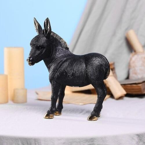European-style simulation donkey cute animal ornaments living room porch TV cabinet decorative resin crafts small ornaments