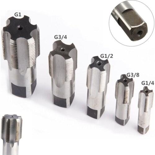 HSS Taper Pipe Tap Metal Screw Thread G1/8 1/4 3/8 1/2 3/4 1 Thread Cutting Tools Cylindrical Pipe Thread Tap Pipe