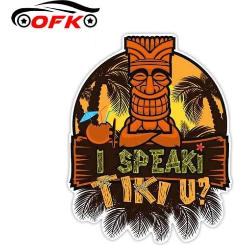 Creative for I Speaki Tiki U Cartoon Decal Motorcycle Sunscreen Refrigerator Car Stickers Windows Decoration PVC 13cm X 10.1cm