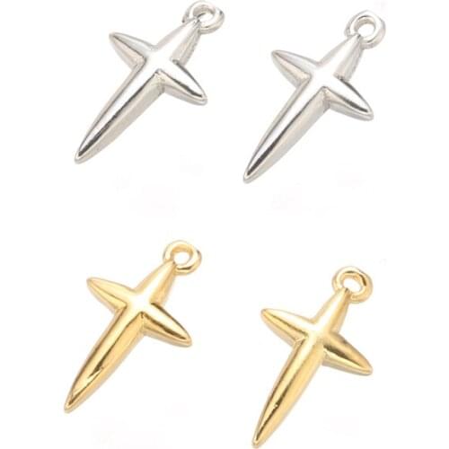 Small star charms bunddles tiny golden cross for Jewelry Makings DIY Bracelet Necklace Findings Accessories