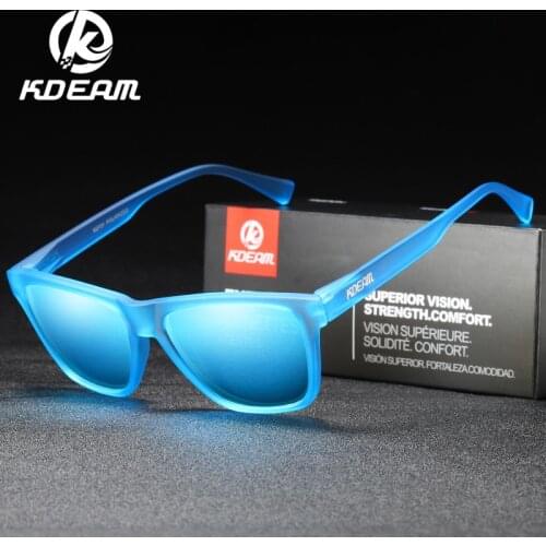 KDEAM Polarized Men/Women Sunglasses Ultra Light Design Driving Car Sports Shades Unbreakable TR90 Arm with Case
