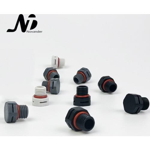 50Pcs Nylon Waterproof Air Vent Valve M6*1 Screw In Protective Vent Plug e-PTFE Plastic Breather Vent Valve