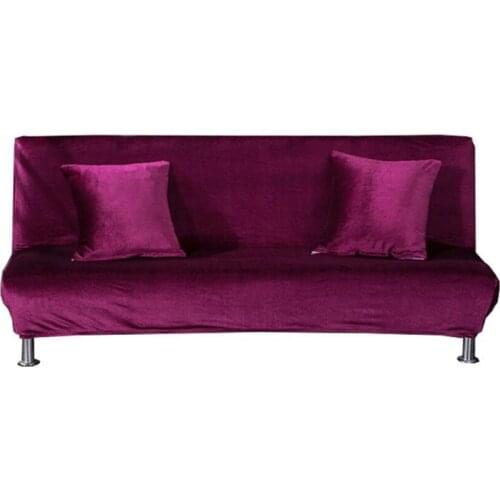 New Elastic All-inclusive Sofa Couch Cover Foldable Sofa Bed Cover Armless Sofa Cover for Living Room Sofa Slipcover Solid Color