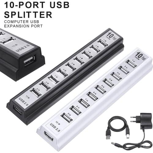 POHIKS 1pc 480Mbps High Speed USB 2.0 Hub Splitter Portable External Multi Ports Adapter For PC Computer Laptop