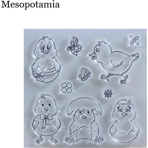 DIY Scrapbooking Rabbit Bird Chicken Eggs Stamps Seal Embossing Silicone Transparent Stamp Decoration DIY New Stamps Seal