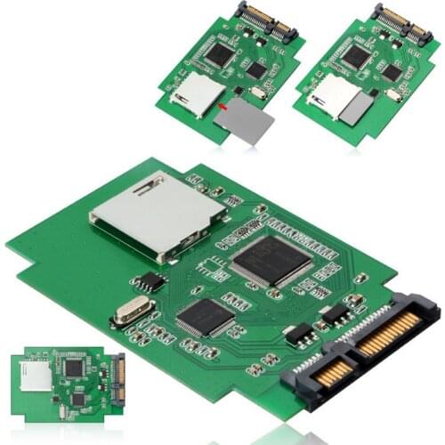 Standard SD SDHC MMC Memory Card to 7+15 Pin 22pin SATA Male Convertor Kit Adapter Convertor Adaptor Card ,With tracking number