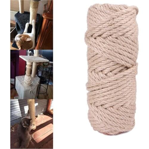 Sisal Rope Cat Tree DIY Scratching Post Toy Cat Climbing Frame Replacement Rope Desk Legs Binding Rope for Cat Sharpen Claw