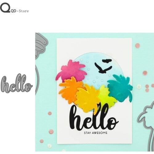 Hello Letter Model Cutting Dies New Dies Scrapbooking Mold Cut Childrens Handmade Tools DIY Craft Decoration Metal Dies 2021