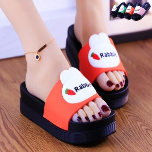 2021 summer Thick bottom The New Slides women shoes Fashion Cartoons Mixed Colors Outside Shallow Leisure high quality Non-slip
