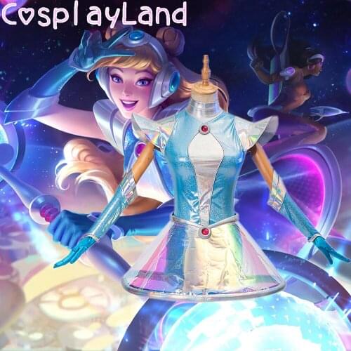 Game LOL Lux Cosplay Costume Space Groove Lux Suit Halloween Party Outfit For Women Sexy Dress