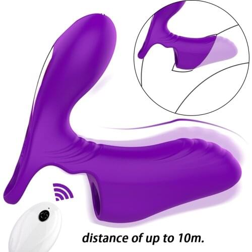 Finger Sleeve Vibrator Sex Toys For Women G Spot Wireless Remote Control Clitoris Stimulation Female Masturbator Toys For Adults