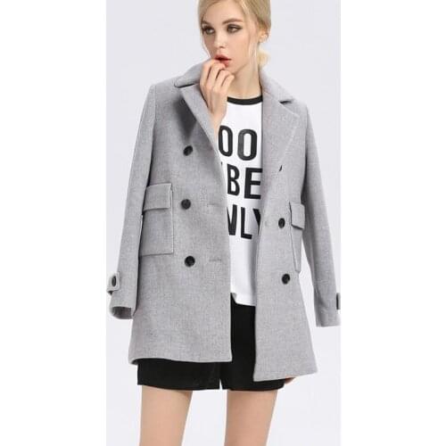 Abrigo Mujer Full Lace Slim Hot Sale Rushed 2018 Autumn And Winter Wool Overcoat Lapel Buckle Loose Coat Woman Long Fund