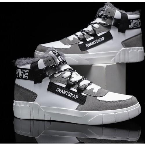 2020 New Men winter fur sneakers High Quality Keep Warm Men Running Shoes Cheap Winter Waterproof Shoes Outdoor Men Sneakers