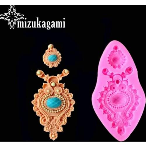 1pcs UV Resin Jewelry Liquid Silicone Mold Necklace Shape Resin Charm Molds For DIY Intersperse Decorate Making Jewelry