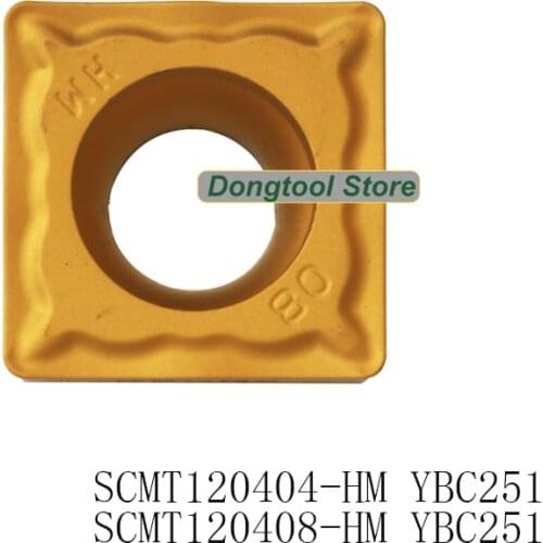 10pcs SCMT120404 SCMT120408 HM YBC251 diamond inserts turning tool of cnc lathe cutter high quality machining cutting