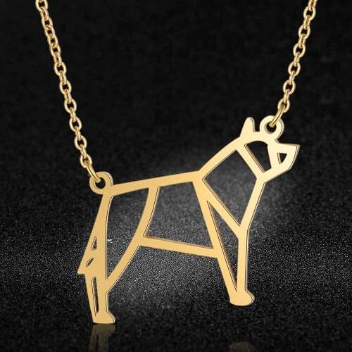 100% Stainless Steel Animal Animal Wolf Fashion Necklace for Women Special Gift Unique Design Pendant Necklaces