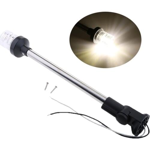 12V LED FOLD DOWN ANCHOR LIGHT-Navigation Stern/Pole/Boat/Yacht/Nav/Marine